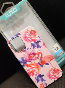 Луксозен силиконов гръб ТПУ LUXO PHOSPHORESCENT CASE за Apple iPhone 12 6.1 / Apple iPhone 12 Pro 6.1 розово фламинго 